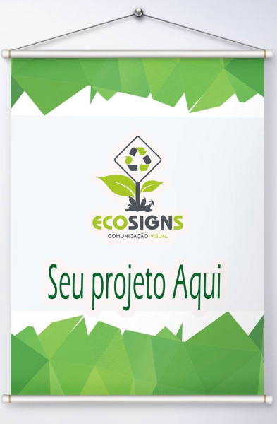 Banner Com Bastão Para Pendurar Banner Com Bastão Para Pendurar