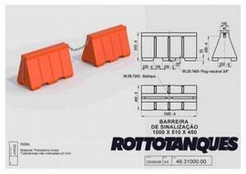 barreira rotomoldada